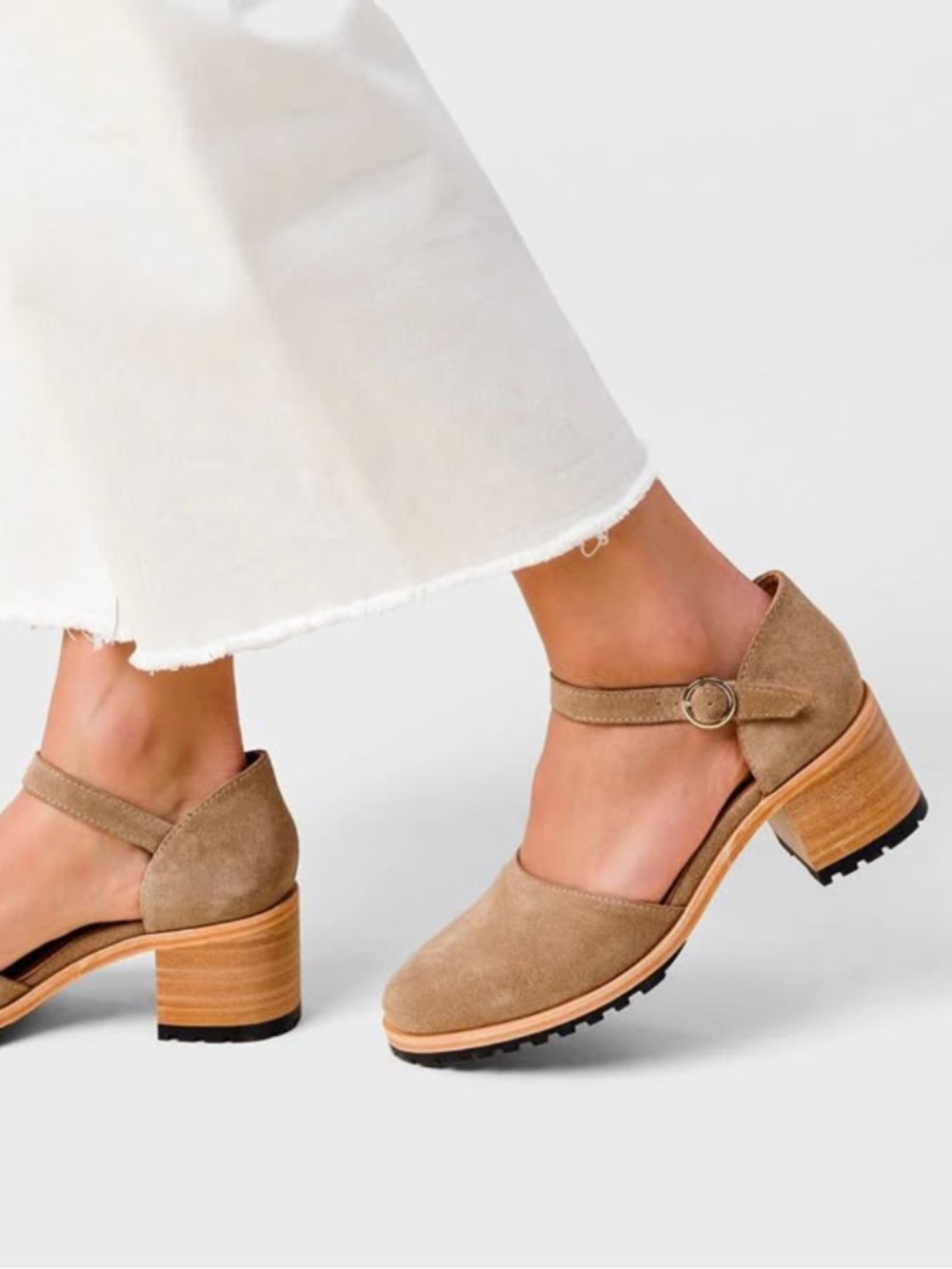 Patina by Portland Leather Goods Tan Mary Jane Block Heel Pumps Size 9.5 EUC